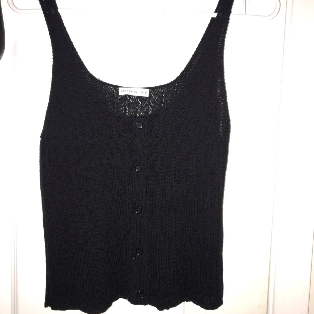 Cotton On- ribbed style loose tank top 🖤